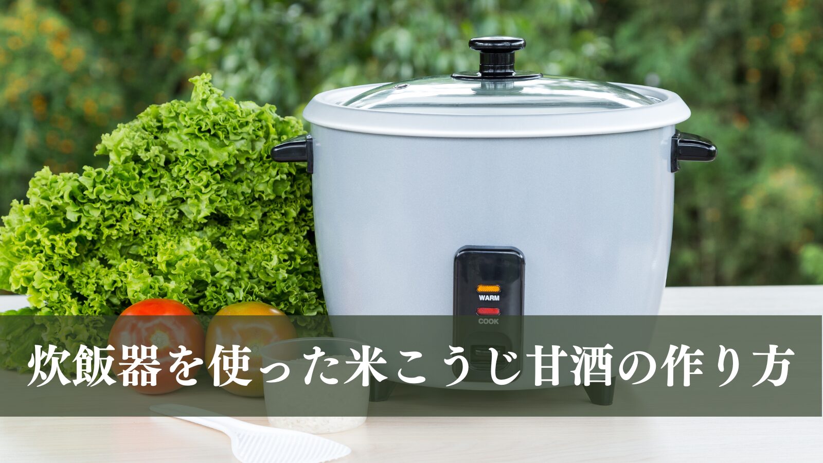 [Amazake recipe]How to make rice koji amazake using a rice cooker(eyecatch)